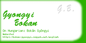 gyongyi bokan business card